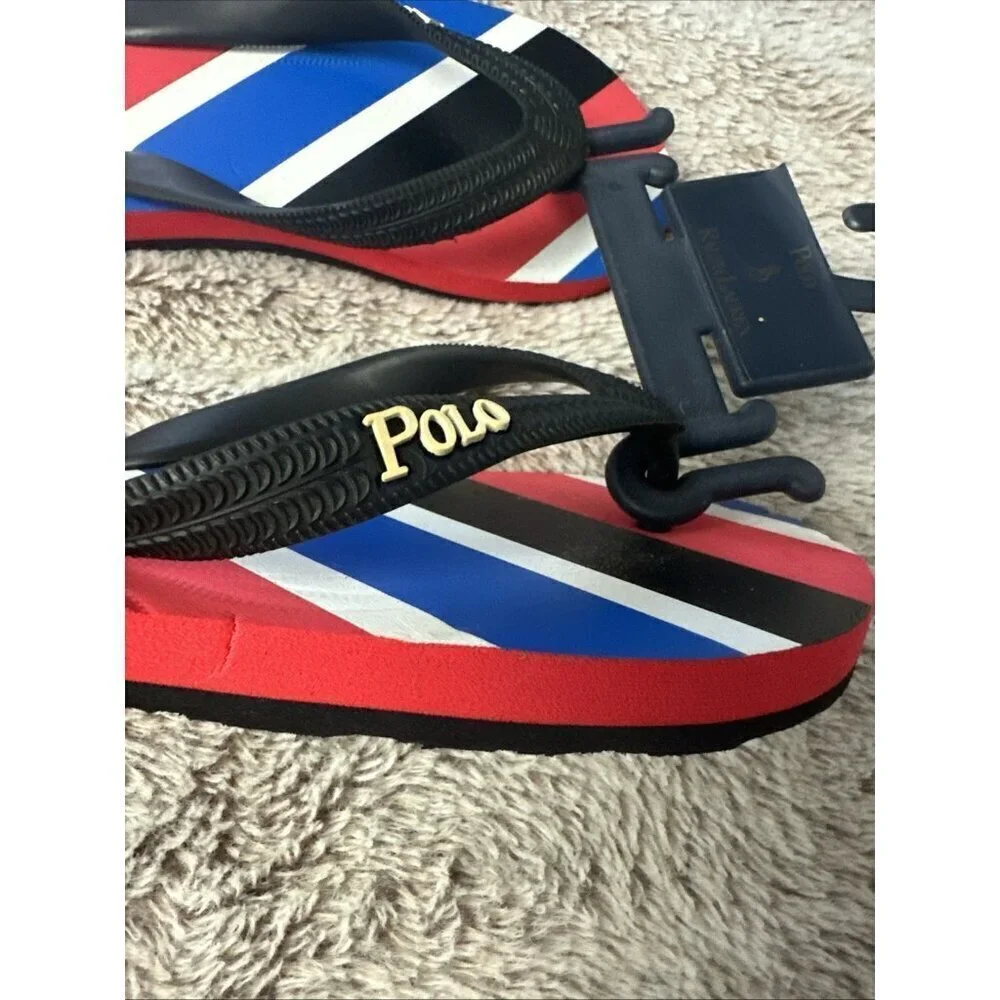 Polo Ralph Lauren Kids Flip Flops Black Size 1 Sandal